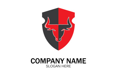 Animale Testa di toro icona logo vettoriale v40
