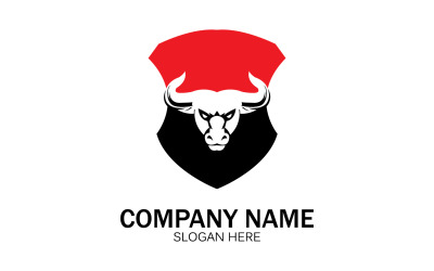 Animale Testa di toro icona logo vettoriale v51