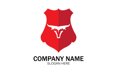 Dierlijke stier hoofd pictogram logo vector v25