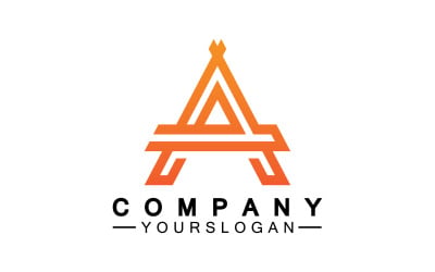 Ein Buchstabe-Anfangsname-Logo-Vektor v18