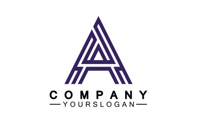 Ein Buchstabe-Anfangsname-Logo-Vektor v28