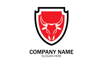Hayvan Boğa baş simge logo vektör v10