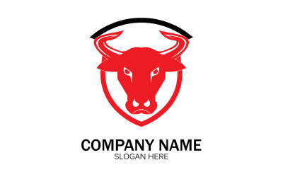 Hayvan Boğa baş simge logo vektör v21
