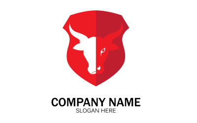 Hayvan Boğa baş simge logo vektör v24