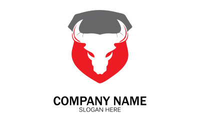 Hayvan Boğa baş simge logo vektör v46