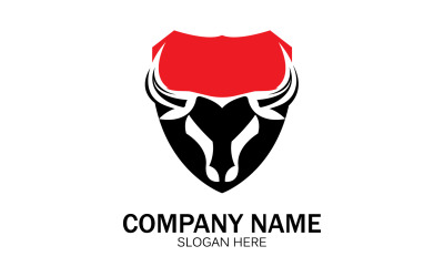 Hayvan Boğa baş simge logo vektör v50