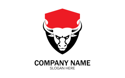 Hayvan Boğa baş simge logo vektör v53
