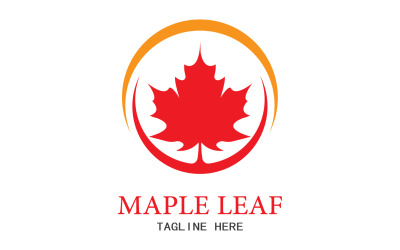 Leaf Mapple vector logo icon v45