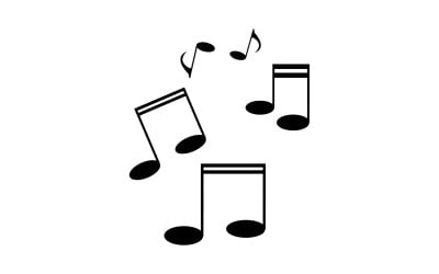 Music Player note vector logo icon v24