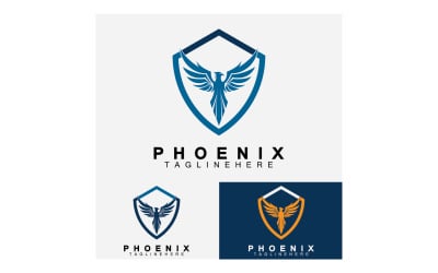 Phoenix bird logo vector v22