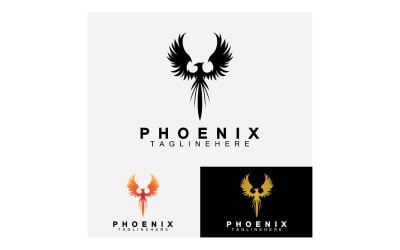 Phoenix bird logo vector v32