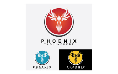 Phoenix-Vogel-Logo-Vektor v14