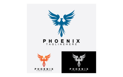 Phoenix-Vogel-Logo-Vektor v28
