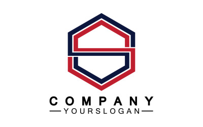 S initial name letter logo icon v2