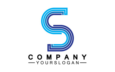 S nombre inicial letra logotipo icono v5