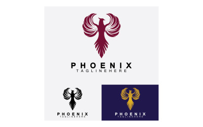 Vector de logotipo de pájaro fénix v54