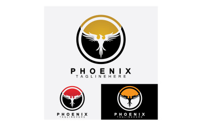 Vector del logotipo del pájaro fénix v2