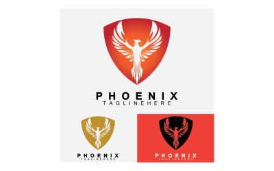 Vetor do logotipo do pássaro Phoenix v19