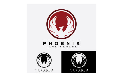 Wektor logo ptaka Feniksa v7