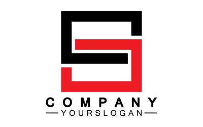 S icona del logo della lettera del nome iniziale v36