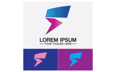 S initial name letter logo icon v47