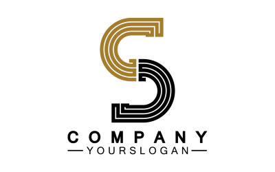 S nombre inicial letra logo icono v13