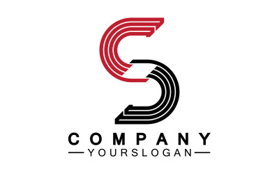 S nombre inicial letra logo icono v14