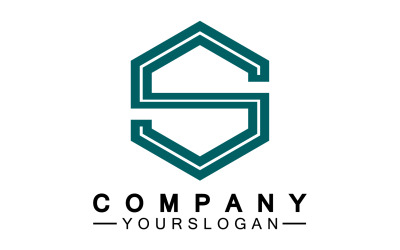 S nombre inicial letra logotipo icono v10
