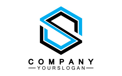 S nombre inicial letra logotipo icono v11