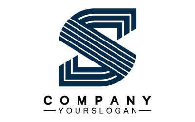 S nombre inicial letra logotipo icono v23