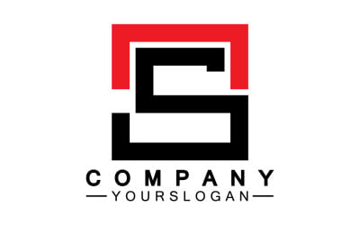S nombre inicial letra logotipo icono v33