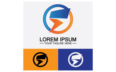 S nombre inicial letra logotipo icono v37