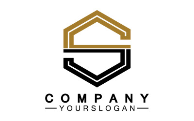 S nombre inicial letra logotipo icono v9