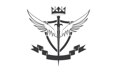 Icona del logo del re signore della spada e della corona v28