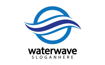 Icona logo modello onda d&amp;#39;acqua v42