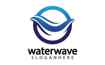 Icona logo modello onda d&amp;#39;acqua v47