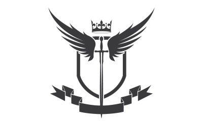 Ikona logo miecza skrzydłowego i króla koronnego v58