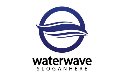 Ikona logo szablonu fali wodnej v43