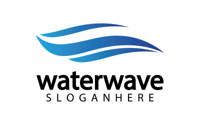 Wasserwellen-Vorlage-Logo-Symbol v4