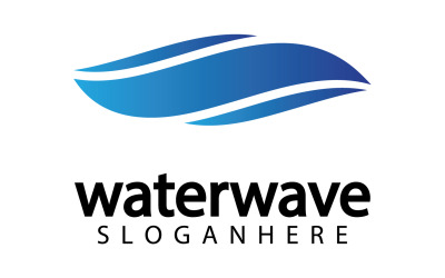 Water wave template logo icon v14