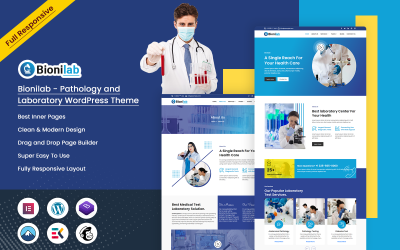 Bionilab - Motyw WordPress dotyczący patologii i laboratorium