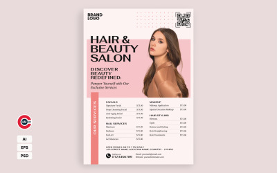 Designvorlage für Schönheitsbehandlungsflyer – 00001
