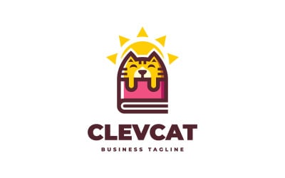 Genius &amp;amp; Clever Cat Logo Template