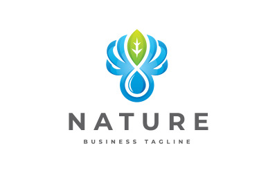 Modèle de logo d&amp;#39;ailes de la nature