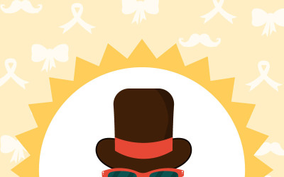 7 Movember idő vektoros illusztráció