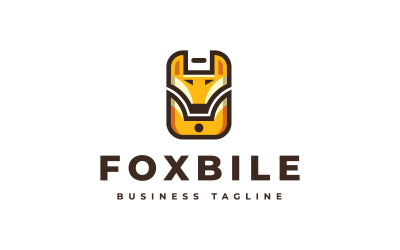 Unieke Fox mobiele logo sjabloon