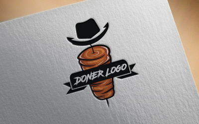 Design de modelo de logotipo DONER