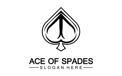 Modello vettoriale logo icona carta Ace v34