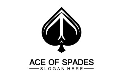 Modello vettoriale logo icona carta Ace v38
