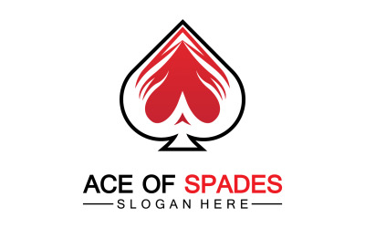 Modello vettoriale logo icona carta Ace v3